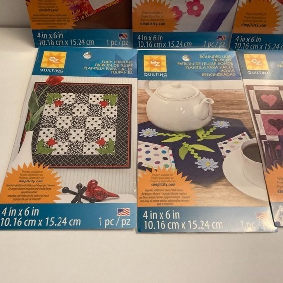 8 Simplicity EZ Quilting Template Stencils Fabric Paper Crafts Scrapbook - Picture 5 of 13